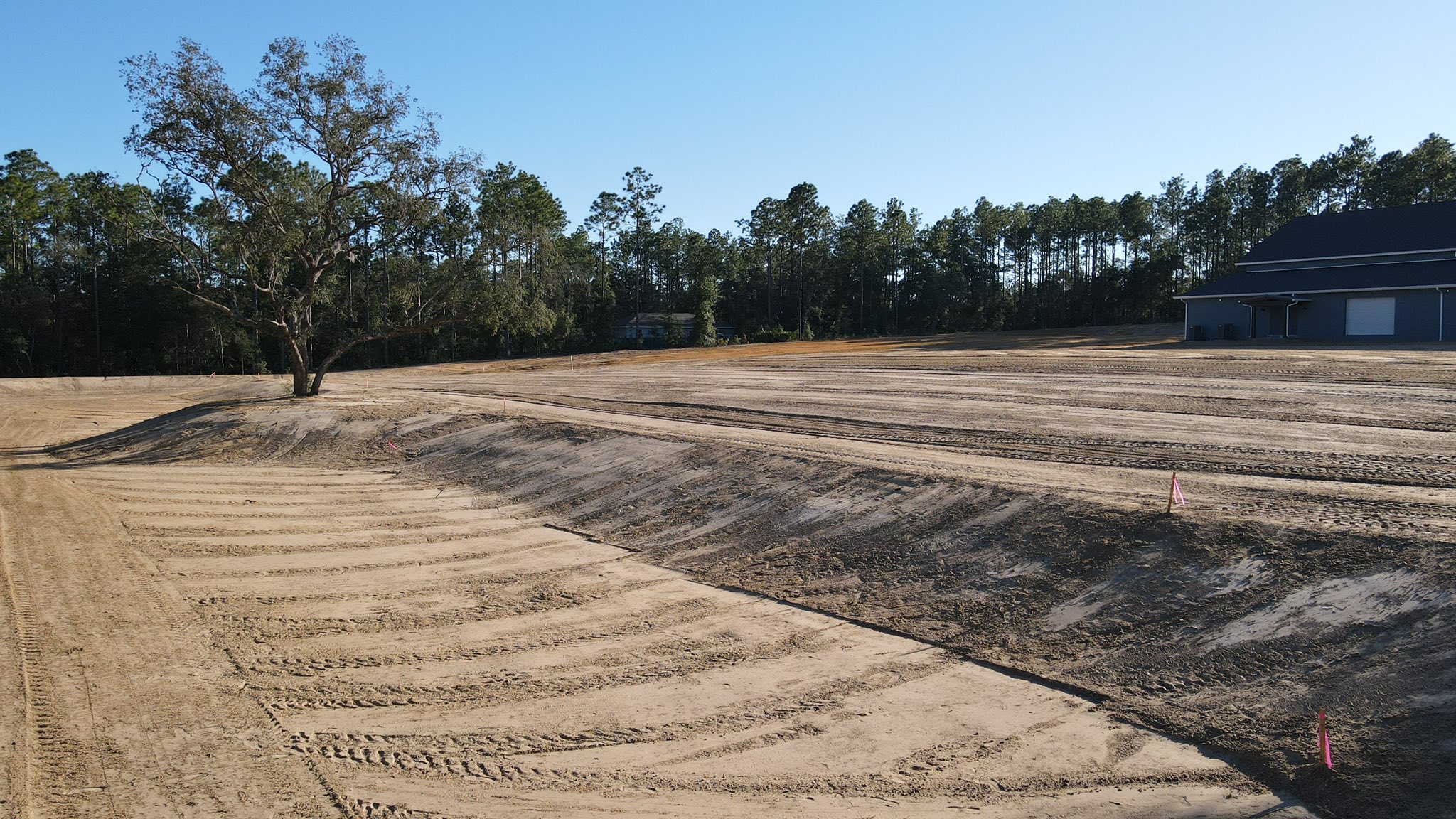 Land clearing and grading work